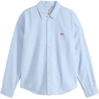 Levi's Langarmhemd "CLS BATTERY HM SHIRT - STANDARD", Herren, Gr. XL, N-Gr, blau (allure), Web, Obermaterial: 100% Baumwolle, normal hüftbedeckend, Hemden Langarmhemd, mit abgerundetem Saum