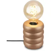 Briloner Tischleuchte Foam, kaffeebraun, Keramik, E27, 25 W, Ø 10 cm