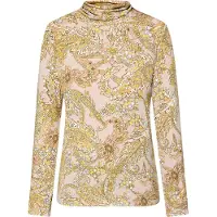 Betty Barclay Rollkragenshirt "Rollkragenshirt mit Stehkragen", Damen, Gr. 42, bunt (beige, grün), Obermaterial: 95% Viskose CV. 5% Elasthan EL., Shirts Rollkragenshirt