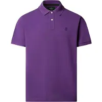 Hackett London für Herren. HM5600241 Polo Logo lila (L), Lässig, Flieder, Baumwolle, Kurzarm