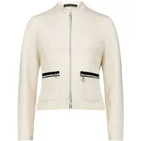 Betty Barclay Sweatshirt "Sweatjacke mit Reißverschluss", Damen, Gr. 44, beige, Obermaterial: 77% Polyester PES. 17% Viskose CV. 6% Elasthan EL., Sweatshirts Sweatshirt