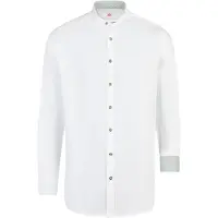 Spieth & Wensky Trachtenhemd "Konzell", Herren, Gr. 41/42, N-Gr, weiß (weiß, grün), Obermaterial: 100% Baumwolle CO., uni, regular fit, Hemden Trachtenhemd, mit Slim-Fit Passform