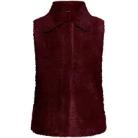 Betty Barclay Strickjacke "Strickweste mit Kragen", Damen, Gr. 36, lila (schwarz aubergine), Strickjacken Strickjacke