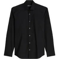 Marc O'Polo Langarmhemd , Herren, Gr. M, N-Gr, schwarz, Web, Obermaterial: 96% Baumwolle, 4% Elasthan, tailliert normal, Manschette, Hemden Langarmhemd, shaped aus Stretch-Popeline