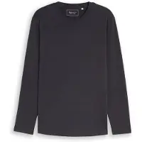Tom Tailor Rundhalsshirt DENIM, Herren, Gr. S, grau (coal grau), Single Jersey, Obermaterial: 100% Baumwolle, Rundhals, Shirts Rundhalsshirt