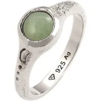 Haze&Glory Silberring "Ring Siegelring Sonnenstein Orange 925 Sterling Silber - De La Ray" Gr. 56, grün, Fingerringe, Damen, 56, Silber 925 (Sterlingsilber), Silberring