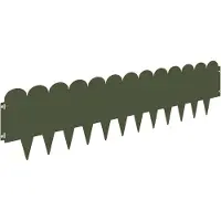 Syfax Raseneinfassung 20 stk. 103 x 25 cm Stahl Olivgrün