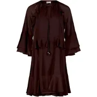 Vera Mont Volantkleid "Volantkleid mit Rüschen", Damen, Gr. 38, EURO, braun (rostbraun), Obermaterial: 100% Polyester PES., Kleider Volantkleid