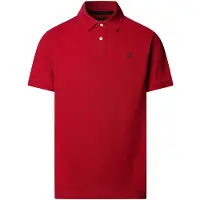Hackett London für Herren. HM5600241 Polo Logo rot (M), Lässig, Baumwolle, Kurzarm