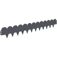 vidaXL Raseneinfassung 50 stk. 103 x 15 cm Stahl Anthrazit