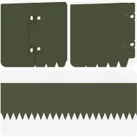 vidaXL Rasenkante 30 stk. 103 x 15 cm Stahl Olivgrün
