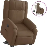 vidaXL Relaxsessel mit Aufstehhilfe Braun Stoff