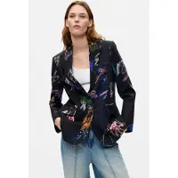 Desigual Klassische Damenjacke mit Muster, V-Ausschnitt & Knöpfen