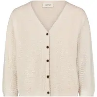 Cartoon Strick-Cardigan mit V-Ausschnitt in beige | Gr.: 44