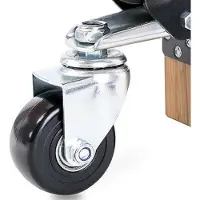 Generisch Trolleyrollen Gummi - 65 mm Durchmesser, 75 kg Tragkraft
