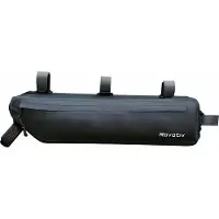 Unyqoos wasserdichte Rahmentasche 3 L – Bikepacking Frame Bag, 100% wasserdicht, 2 Fächer, robustes TPU‑Gewebe, passt auf 99% der Rahmen, schwarz
