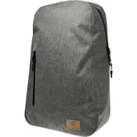 Unyqoos Fahrradtasche & Rucksack 21 L – wasserdichte Gepäckträgertasche mit Laptopfach, abnehmbar als Rucksack, grau, Reflektoren, beidseitig montierbar, für E‑Bike