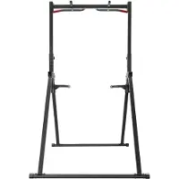 StarTech.com Klimmzugstation - Multifunktionale Klimmzugstange - Dreieckiges Gestell - Freistehend - Höhenverstellbar 1,75–2,3 m - Kohlenstoffstahl - Schwarz