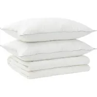 vidaXL Bettdecke und Kissen Set 3 stk. 155x220 cm Sommer 200 GSM Wolle