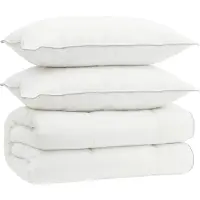 vidaXL Bettdecke und Kissen Set 3 stk. 200x220 cm 4 Jahreszeiten Wolle