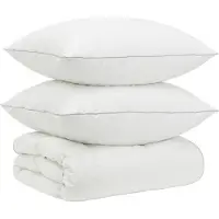 vidaXL Gänsedaunen-Bettdecken-Set 90% FULDA 3 stk. 200 x 240 cm Weiß