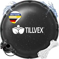 Tillvex Poolkissen Winter XXL Ø 3 m Rund mit 12m Seil & Reparaturkit | Luftkissen zur Poolabdeckung frost- & chlorbeständig bis -20°C | Winterkissen inkl. Schraubventil | Kissen Überwinterung Pool