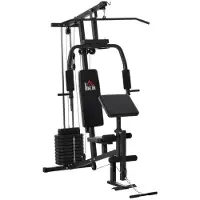 BellaFurn Kraftstation Kraftstation - Fitnessstation für zu Hause | Farbe: Schwarz | Abmessungen: 108x148x207 cm
