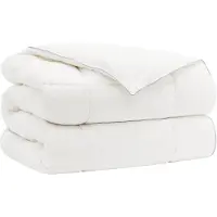 vidaXL Bettdecke 200x200 cm Winter 450 GSM Australische Wolle Weiß