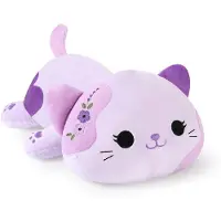 Sonstiges Plüschtier Katze Kuscheltier Stofftier Kissen Spielzeug Kätzchen Geschenk Violett 50cm
