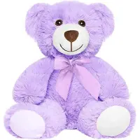 Sonstiges Plüschtier Teddybär gefüllt 13.5 Zoll Lila 1 Stück