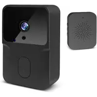 OEM VHV – Video-Türspion – Drahtlose Türklingel mit Kamera – 1080p – Schwarz – Für Haustür