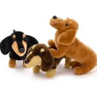 Sonstiges Dackel Hund Kuscheltier Set 3 Stück 33cm weich Kawaii Deko Puppe Welpen Stofftier Geschenk Kinder Baby