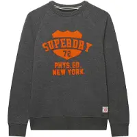 Superdry für Herren. M2014553A Sweatshirt Felt Applique Relaxed grau (XL), Lässig, Baumwolle