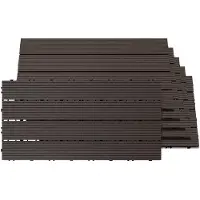 OEM 42x WPC tuinsteentjes, vormvast en onderhoudsarm, 30x60 cm, Koffiefarbe