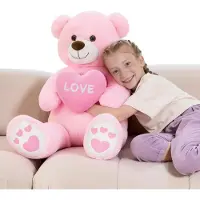 Sonstiges Riesen Teddybär 90cm Rosa mit Herz "I Love You" Plüschtier Kuscheltier