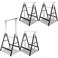 LTPRTZ Arbeitsbrett Set - Höhenverstellbar 80-130 cm - Falbares Werkplatz 200 kg Tragfähigkeit