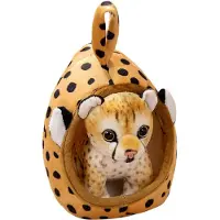 Sonstiges Kuscheltier Tiger mit Haustierkorb Plüschtier für Jungen und Mädchen