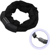 OEM Fahrradschloss / Kettingschloss 1,2 Meter lang | Leichtgewicht 835 Gramm | Hartes Stahl 6mm Glieder | Easyclick | Nylon Schutzkappe