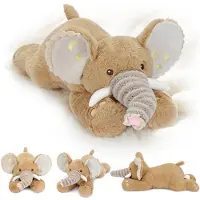 Sonstiges Plüschtier Elefant Kuscheltier Stofftier Kawaii Elefant Plüsch Kissen Spielzeug Geschenk Braun 50cm