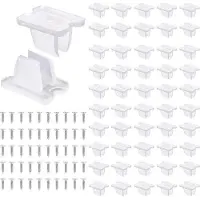 OEM Neon-LED-Klemmen Set - 50 Stück für Party und Hochzeit. Transparenz in Neonfarben für Hauseinrichtung mit Schrauben.