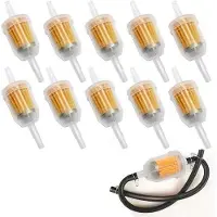 OEM Benzinefilter - Inline-Filter mit 6mm und 8mm Schlauchanschluss - Wasbar - Universal - für Motorräder und Scooter