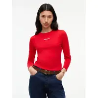 Tommy Hilfiger Tommy Jeans "TJW SLIM CLASSIC LOGO LS TEE" Baumwollmischung, slim fit