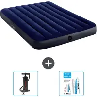 Intex Airbed - Doppelbett - 137 x 191 x 25 cm - Blau - Im Lieferumfang enthalten Pumpe en Reperaturset