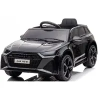 Audi Batterieauto Rs6 4X4 12 V mit Fernbedienung, Musik, Lichtern-Schwarz