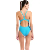 Arena Badeanzug "W SOLID SWIMSUIT LIGHTDROP BACK B", Damen, Gr. 38, N-Gr, blau (eyeblush), Obermaterial: 82% Polyester, 18% Elasthan, Badeanzüge Badeanzug
