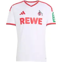 Adidas Fußballtrikot "1. FC KÖLN 26/27 HEIMTRIKOT" mit Climacool-Technologie, mit V-Ausschnitt, mit Thermodruck-Detail