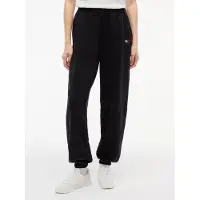 Tommy Hilfiger Sweathose TOMMY JEANS "TJW BADGE SWEATPANTS", Damen, Gr. L (42/44), N-Gr, schwarz, Sweatware, Obermaterial: 84% Baumwolle, 16% Polyester, unifarben, relaxed fit lang, Hosen Sweathose, Baumwollmischung