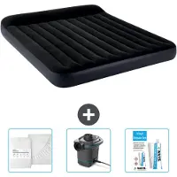 OEM Zwei-Mann-Luftbett - dunkelblau - 183 x 203 x 25 cm - inklusive Reinigungstücher - Pumpen- und Reparaturset