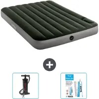 Intex Airbed - Doppelbett - 137 x 191 x 25 cm - Grün - Pumpe en Reperaturset