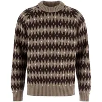 Fjällräven övik Jacquard Knit M suede brown-black oak (244-294) S